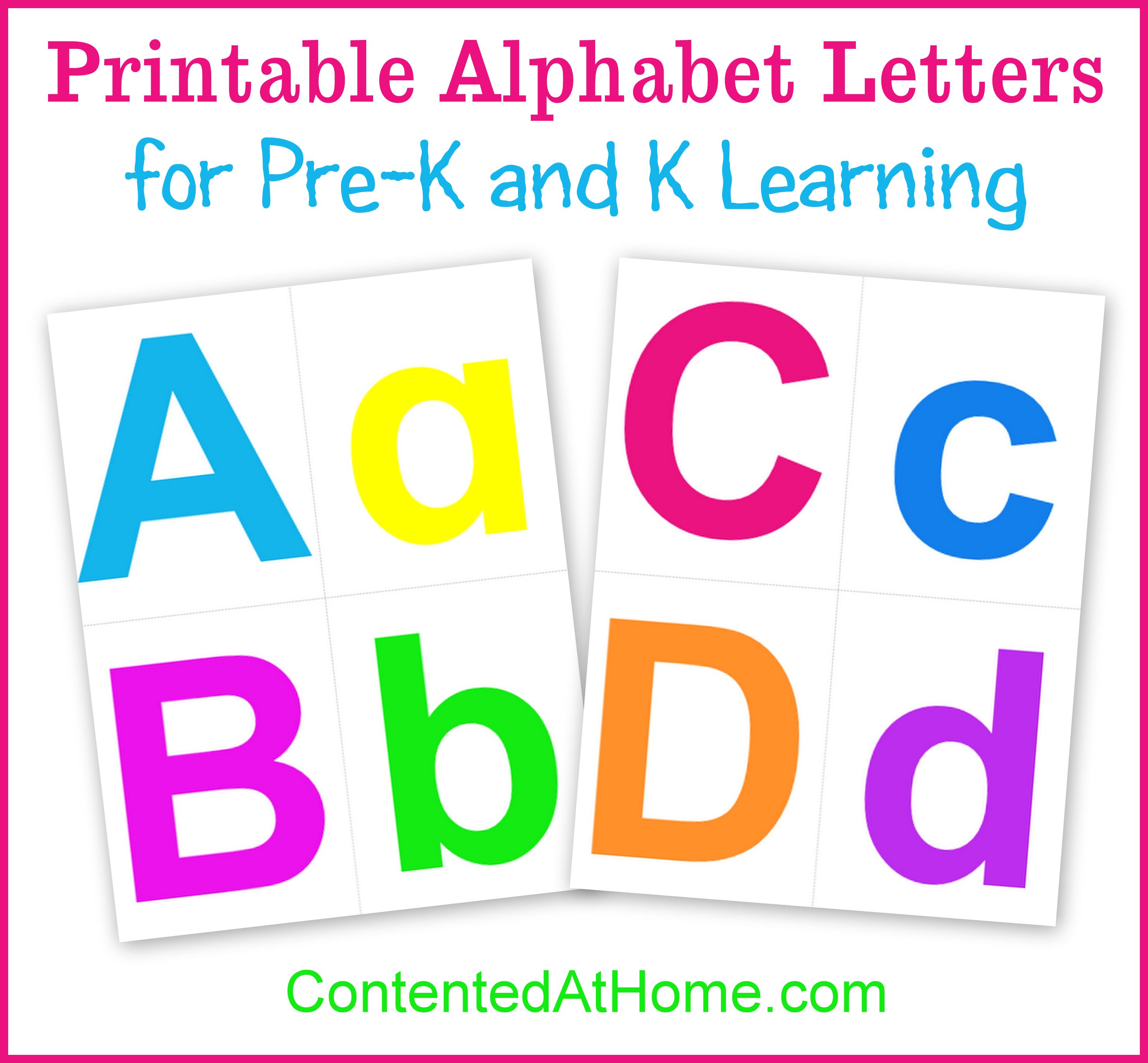 Printable Alphabet Letters | Contented at Home