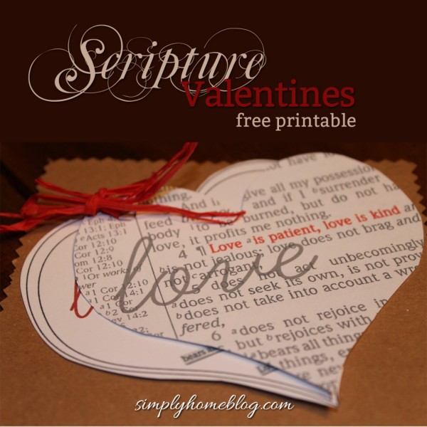 Free Printable Scripture Valentines for Kids | Contented at Home